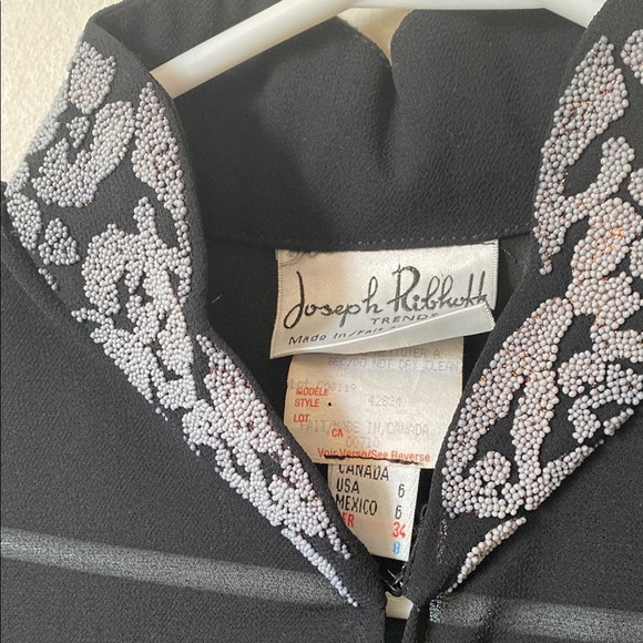 Joseph Ribkoff Black 3/4 Sleeve Mock Neck Cardigan - Picture 2 of 5